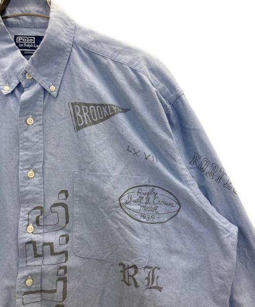 POLO RALPH LAUREN（ポロ・ラルフローレン）POLO RALPH LAUREN (ポロ・ラルフローレン) Heritage Fit オックスフォードシャツ ブルー サイズ:Ｌの古着・服飾アイテム