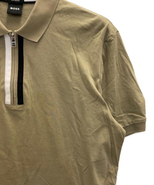 BOSS（ボス）BOSS (ボス) ハーフジップポロシャツ オリーブ サイズ:Mの古着・服飾アイテム
