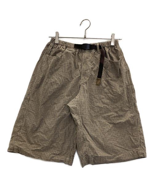 GRAMICCI（グラミチ）GRAMICCI (グラミチ) BEAMS (ビームス) 別注チェックショーツ ブラウン サイズ:Sの古着・服飾アイテム