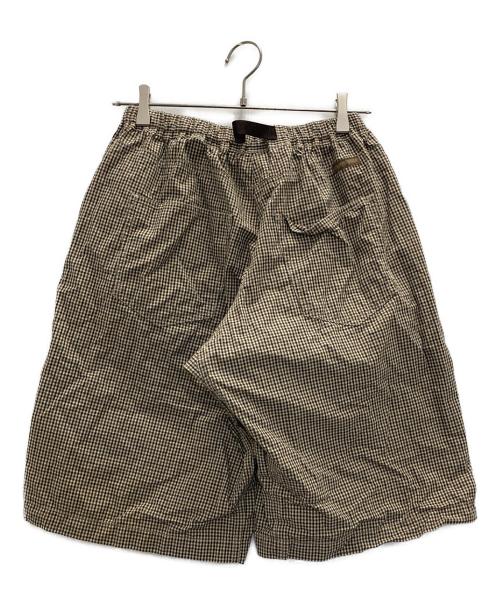 GRAMICCI（グラミチ）GRAMICCI (グラミチ) BEAMS (ビームス) 別注チェックショーツ ブラウン サイズ:Sの古着・服飾アイテム