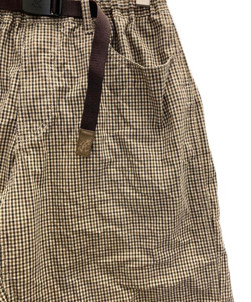 GRAMICCI（グラミチ）GRAMICCI (グラミチ) BEAMS (ビームス) 別注チェックショーツ ブラウン サイズ:Sの古着・服飾アイテム