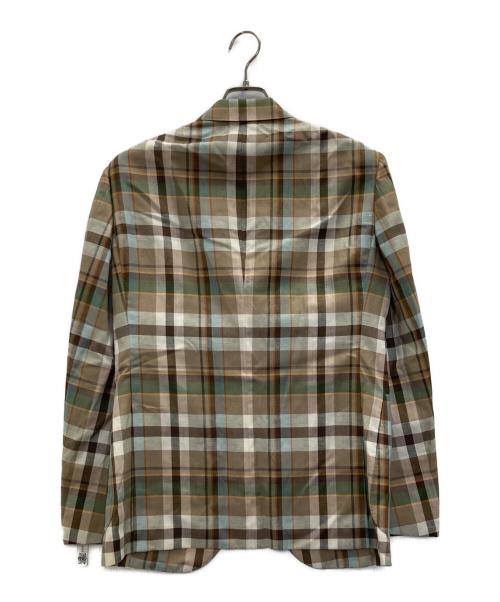 SHIPS（シップス）SHIPS (シップス) ラグジュアリー マドラスチェック ジャケット ブラウン サイズ:48の古着・服飾アイテム