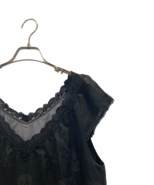 Hysteric Glamour（ヒステリックグラマー）Hysteric Glamour (ヒステリックグラマー) スカル柄ノースリーブレースワンピース ブラック サイズ:FREEの古着・服飾アイテム