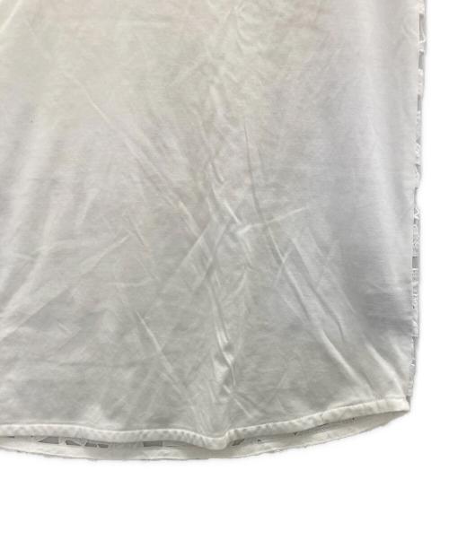 theory（セオリー）theory (セオリー) EMBROIDERED TEE/レース コンビ Vネック カットソー ホワイト サイズ:Sの古着・服飾アイテム