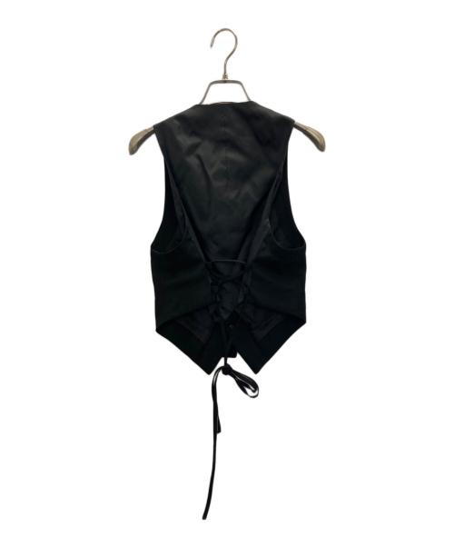 LIMI feu（リミフゥ）LIMI feu (リミフゥ) レースアップショートベスト ブラック サイズ:2の古着・服飾アイテム
