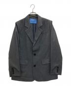 ok.soonオクスン）の古着「pinstripe tailored jacket」｜グレー