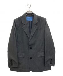 ok.soon（オクスン）の古着「pinstripe tailored jacket」｜グレー