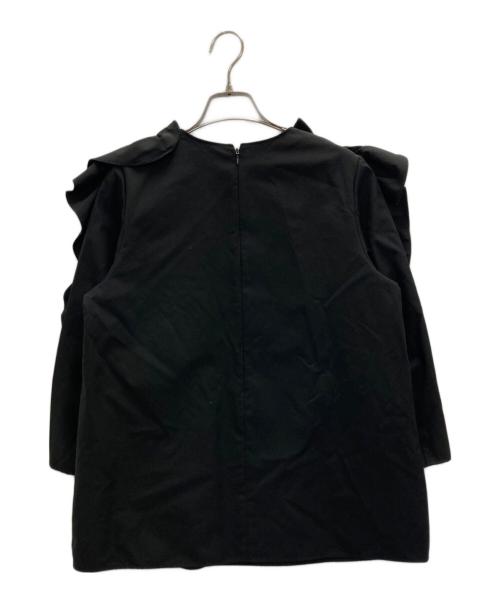 LOHEN（ローヘン）LOHEN (ローヘン) ワイドラッフルブラウス ブラック サイズ:FREEの古着・服飾アイテム