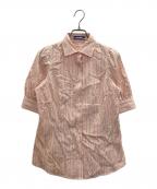 BURBERRY BLUE LABELバーバリー ブルー レーベル）の古着「半袖シャツ」｜オレンジ