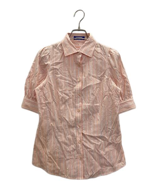 BURBERRY BLUE LABEL（バーバリー ブルー レーベル）BURBERRY BLUE LABEL (バーバリー ブルー レーベル) 半袖シャツ オレンジ サイズ:36の古着・服飾アイテム