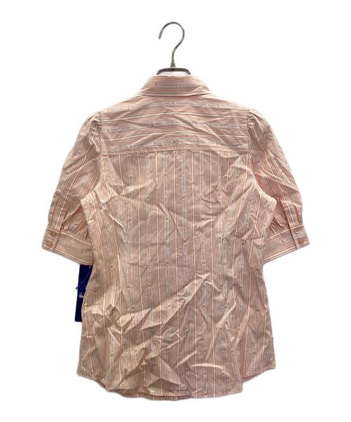 BURBERRY BLUE LABEL（バーバリー ブルー レーベル）BURBERRY BLUE LABEL (バーバリー ブルー レーベル) 半袖シャツ オレンジ サイズ:36の古着・服飾アイテム