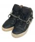 GIUSEPPE ZANOTTI（ジュゼッペザノッティ）の古着「ミドルカットスニーカー」｜ブラック