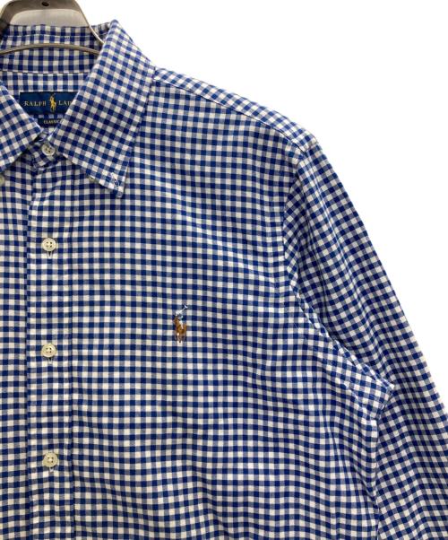 RALPH LAUREN（ラルフローレン）RALPH LAUREN (ラルフローレン) ギンガム オックスフォード シャツ ブルー サイズ:Mの古着・服飾アイテム