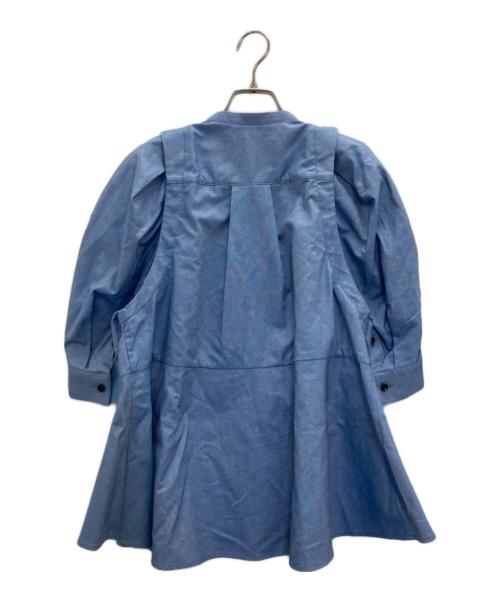 Rumche（ラムシェ）RUMCHE (ラムシェ) パフスリーブ ブラウス ブルー サイズ:FREEの古着・服飾アイテム