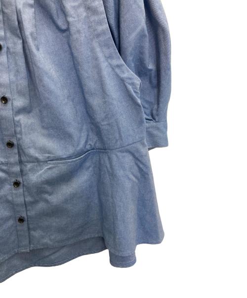 Rumche（ラムシェ）RUMCHE (ラムシェ) パフスリーブ ブラウス ブルー サイズ:FREEの古着・服飾アイテム
