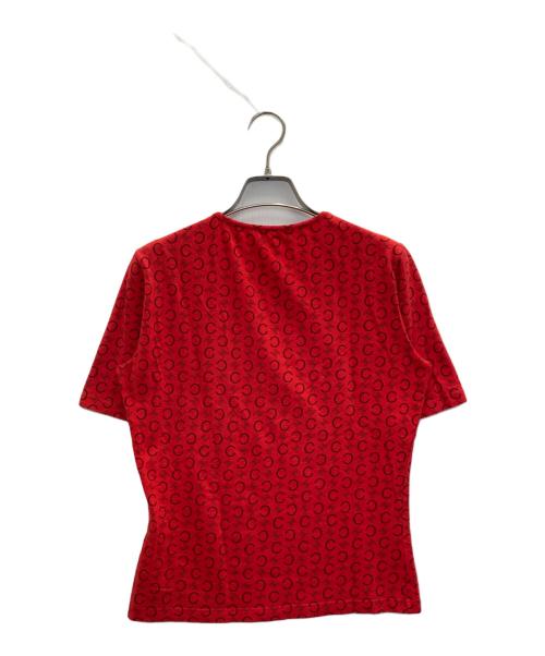 CELINE（セリーヌ）CELINE (セリーヌ) 半袖カットソー レッド サイズ:44の古着・服飾アイテム
