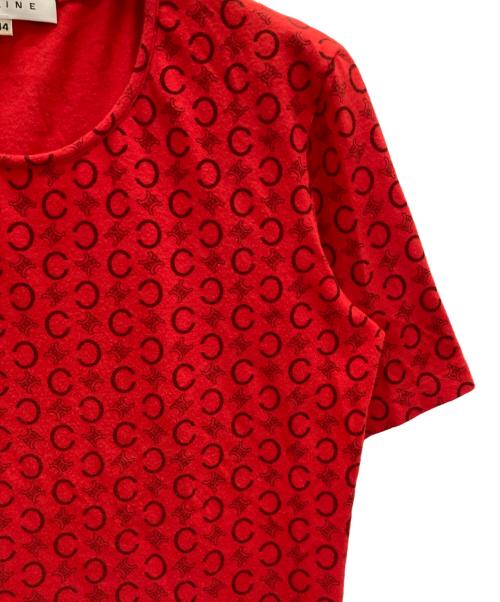 CELINE（セリーヌ）CELINE (セリーヌ) 半袖カットソー レッド サイズ:44の古着・服飾アイテム