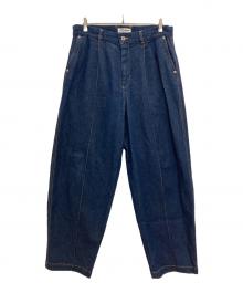 TTT MSW（ティー）の古着「Denim wide pants」｜インディゴ