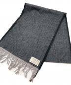 JOHNSTONS OF ELGIN×green label relaxingジョンストンズ オブ エルガン×グリーンレーベルリラクシング）の古着「ウールカシミヤマフラー」｜グレー