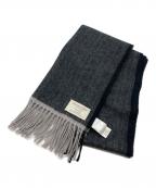 JOHNSTONS OF ELGIN×green label relaxingジョンストンズ オブ エルガン×グリーンレーベルリラクシング）の古着「ウールカシミヤマフラー」｜グレー