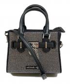 MICHAEL KORSマイケルコース）の古着「Hamilton Extra-Small Crystal Embellished Denim Satchel」｜ブラック