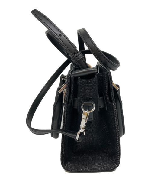MICHAEL KORS（マイケルコース）MICHAEL KORS (マイケルコース) Hamilton Extra-Small Crystal Embellished Denim Satchel ブラックの古着・服飾アイテム
