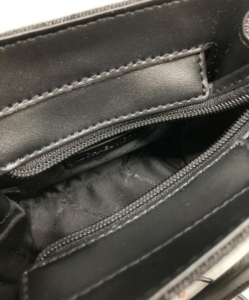 MICHAEL KORS（マイケルコース）MICHAEL KORS (マイケルコース) Hamilton Extra-Small Crystal Embellished Denim Satchel ブラックの古着・服飾アイテム