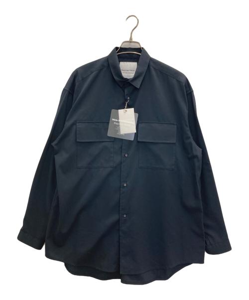 WHITE MOUNTAINEERING（ホワイトマウンテ二アニング）WHITE MOUNTAINEERING (ホワイトマウンテ二アニング) REGULAR COLLAR SHIRT ネイビー サイズ:1の古着・服飾アイテム