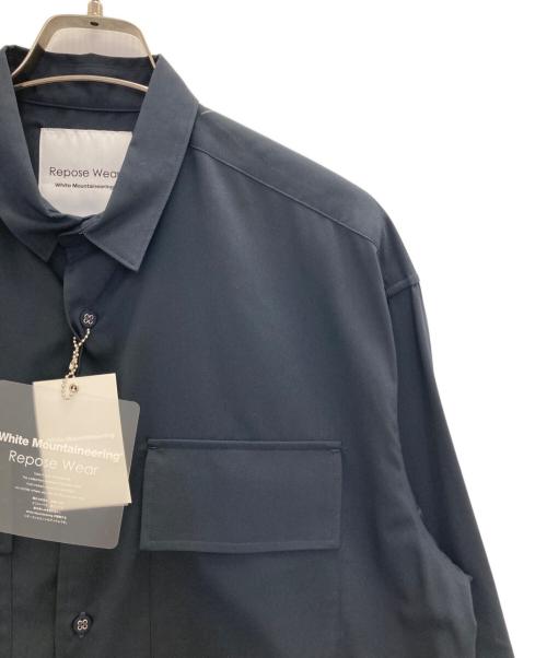 WHITE MOUNTAINEERING（ホワイトマウンテ二アニング）WHITE MOUNTAINEERING (ホワイトマウンテ二アニング) REGULAR COLLAR SHIRT ネイビー サイズ:1の古着・服飾アイテム