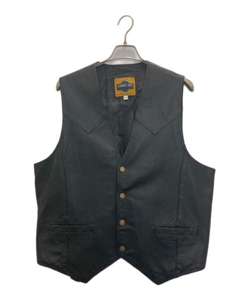 JOHN F.GEE（ジョン・エフ・ジー）JOHN F.GEE (ジョン・エフ・ジー) レザーベスト ブラック サイズ:006の古着・服飾アイテム