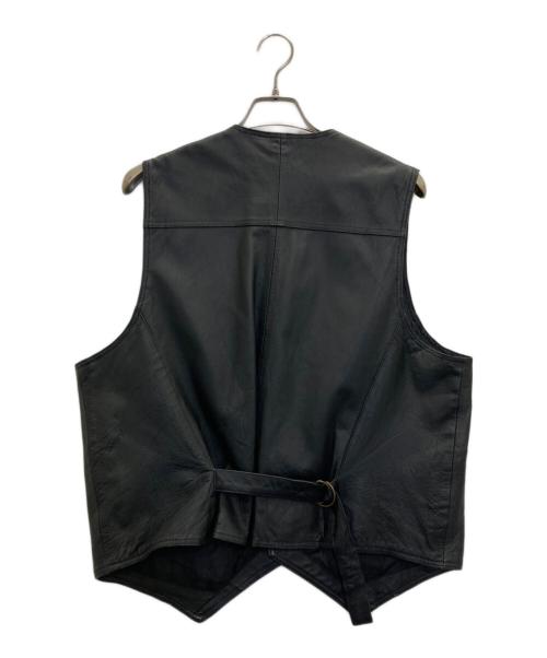 JOHN F.GEE（ジョン・エフ・ジー）JOHN F.GEE (ジョン・エフ・ジー) レザーベスト ブラック サイズ:006の古着・服飾アイテム