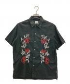 PS Paul SmithＰＳポールスミス）の古着「刺繍半袖シャツ」｜ブラック