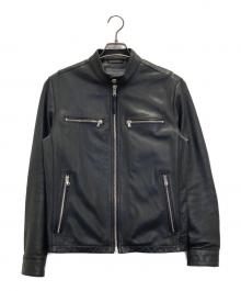 MICHAEL KORS（マイケルコース）の古着「シングルライダースジャケット」｜ブラック