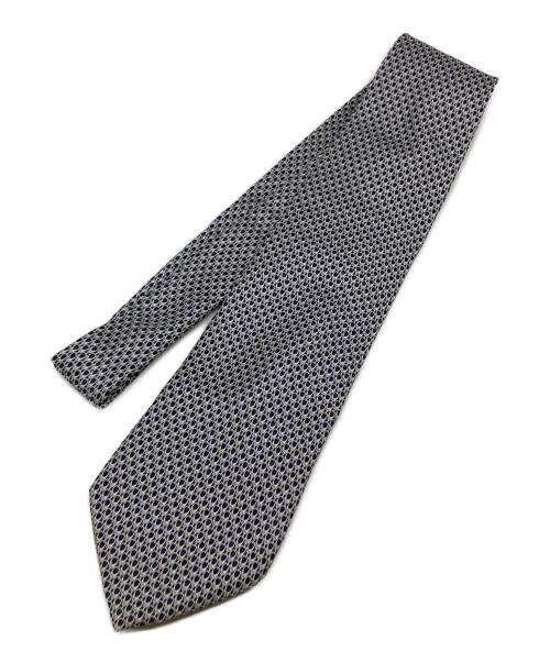 GUCCI（グッチ）GUCCI (グッチ) チェーンパターンシルクネクタイ ネイビー サイズ:不明の古着・服飾アイテム