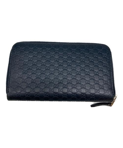 GUCCI（グッチ）GUCCI (グッチ) 長財布 ネイビーの古着・服飾アイテム