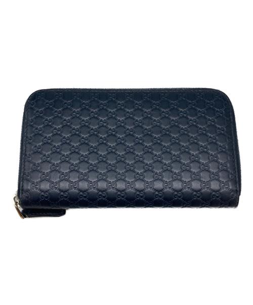GUCCI（グッチ）GUCCI (グッチ) 長財布 ネイビーの古着・服飾アイテム