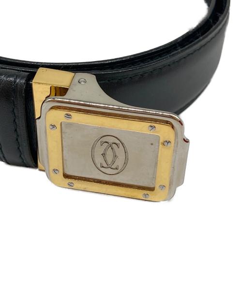 must de cartier（マストドゥカルティエ）must de cartier (マストドゥカルティエ) レザーベルト ブラックの古着・服飾アイテム
