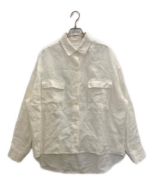 Whim Gazette（ウィムガゼット）Whim Gazette (ウィムガゼット) リネンシャツ ホワイト サイズ:FREEの古着・服飾アイテム