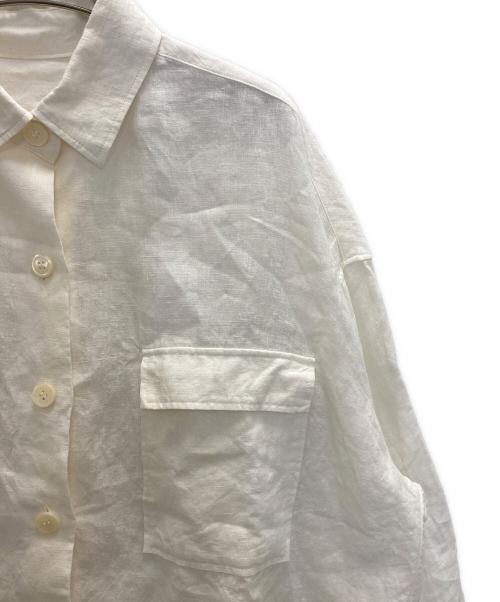 Whim Gazette（ウィムガゼット）Whim Gazette (ウィムガゼット) リネンシャツ ホワイト サイズ:FREEの古着・服飾アイテム