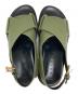 中古・古着 MARNI (マルニ) スベット クリスクロスサンダル ブラック×グリーン サイズ:24㎝：17000円