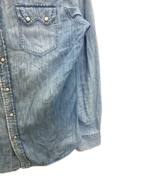 POLO RALPH LAUREN（ポロ・ラルフローレン）POLO RALPH LAUREN (ポロ・ラルフローレン) デニムウエスタンシャツ スカイブルー サイズ:Sの古着・服飾アイテム