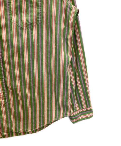 POLO RALPH LAUREN（ポロ・ラルフローレン）POLO RALPH LAUREN (ポロ・ラルフローレン) マルチストライプ長袖シャツ グリーン サイズ:Lの古着・服飾アイテム
