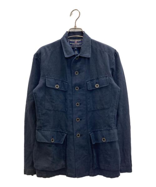 POLO SPORT（ポロスポーツ）POLO SPORT (ポロスポーツ) リネンジャケット ネイビー サイズ:Sの古着・服飾アイテム