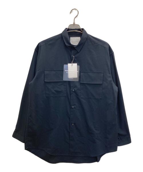 WHITE MOUNTAINEERING（ホワイトマウンテ二アニング）WHITE MOUNTAINEERING (ホワイトマウンテ二アニング) レギュラーカラーシャツ ネイビー サイズ:1の古着・服飾アイテム
