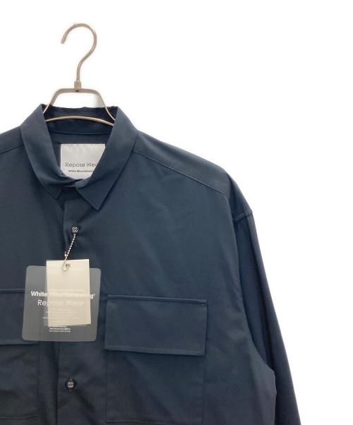 WHITE MOUNTAINEERING（ホワイトマウンテ二アニング）WHITE MOUNTAINEERING (ホワイトマウンテ二アニング) レギュラーカラーシャツ ネイビー サイズ:1の古着・服飾アイテム