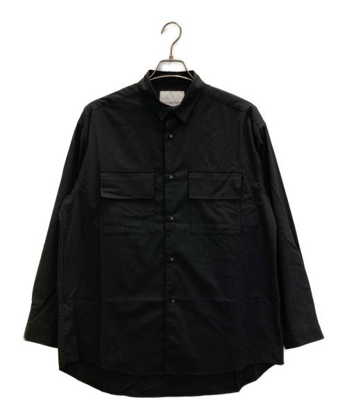 WHITE MOUNTAINEERING（ホワイトマウンテ二アニング）WHITE MOUNTAINEERING (ホワイトマウンテ二アニング) レギュラーカラーシャツ ブラック サイズ:1の古着・服飾アイテム