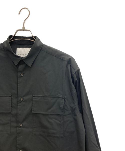WHITE MOUNTAINEERING（ホワイトマウンテ二アニング）WHITE MOUNTAINEERING (ホワイトマウンテ二アニング) レギュラーカラーシャツ ブラック サイズ:1の古着・服飾アイテム