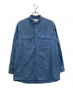 WHITE MOUNTAINEERINGホワイトマウンテ二アニング）の古着「LONG SLEEVE SHIRT」｜ブルー