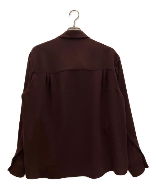 CULLNI（クルニ）CULLNI (クルニ) Double Cloth Zip Up Long Sleeve Shirt/ダブル クロス ジップ アップ ロング スリーブ シャツ ボルドー サイズ:1の古着・服飾アイテム
