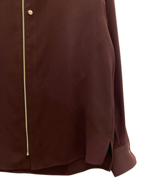 CULLNI（クルニ）CULLNI (クルニ) Double Cloth Zip Up Long Sleeve Shirt/ダブル クロス ジップ アップ ロング スリーブ シャツ ボルドー サイズ:1の古着・服飾アイテム